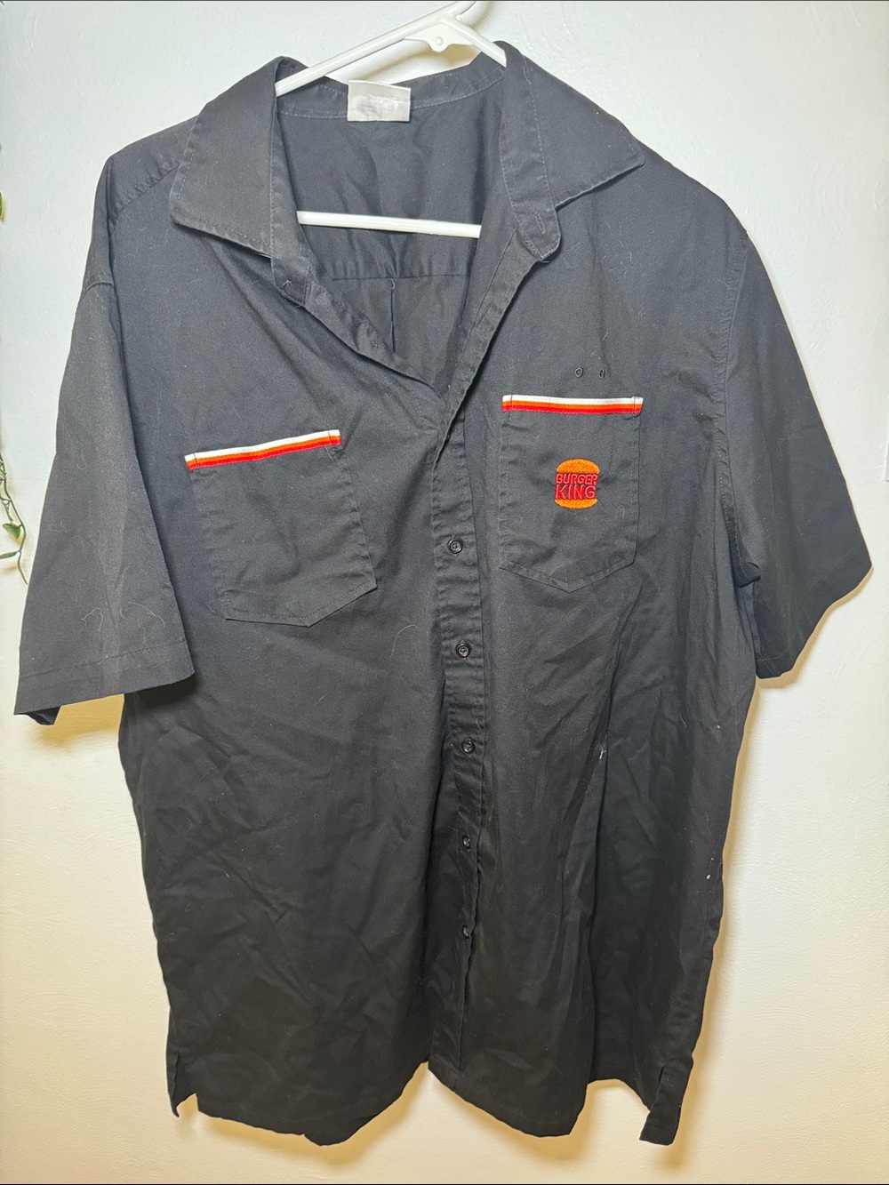 Burger King Black Short-Sleeve Work Shirt